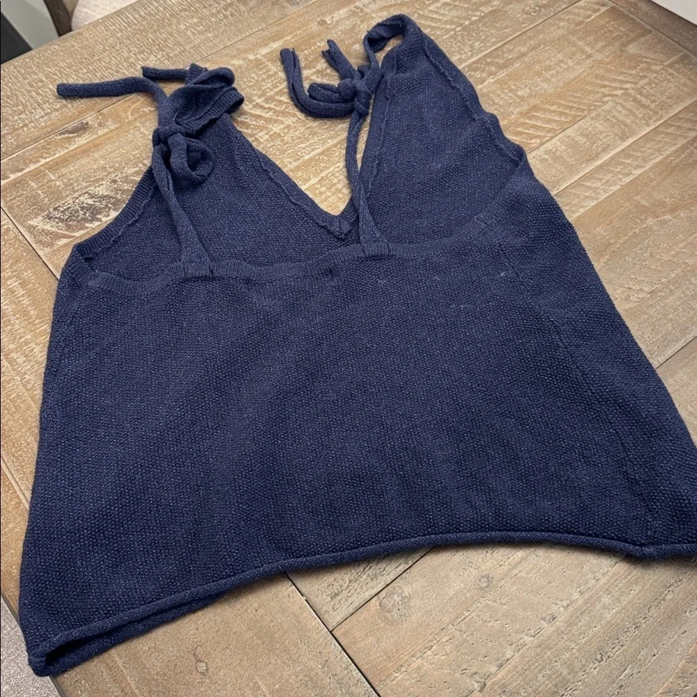 Free People Beach Keiran knit tie shoulder sweater tank